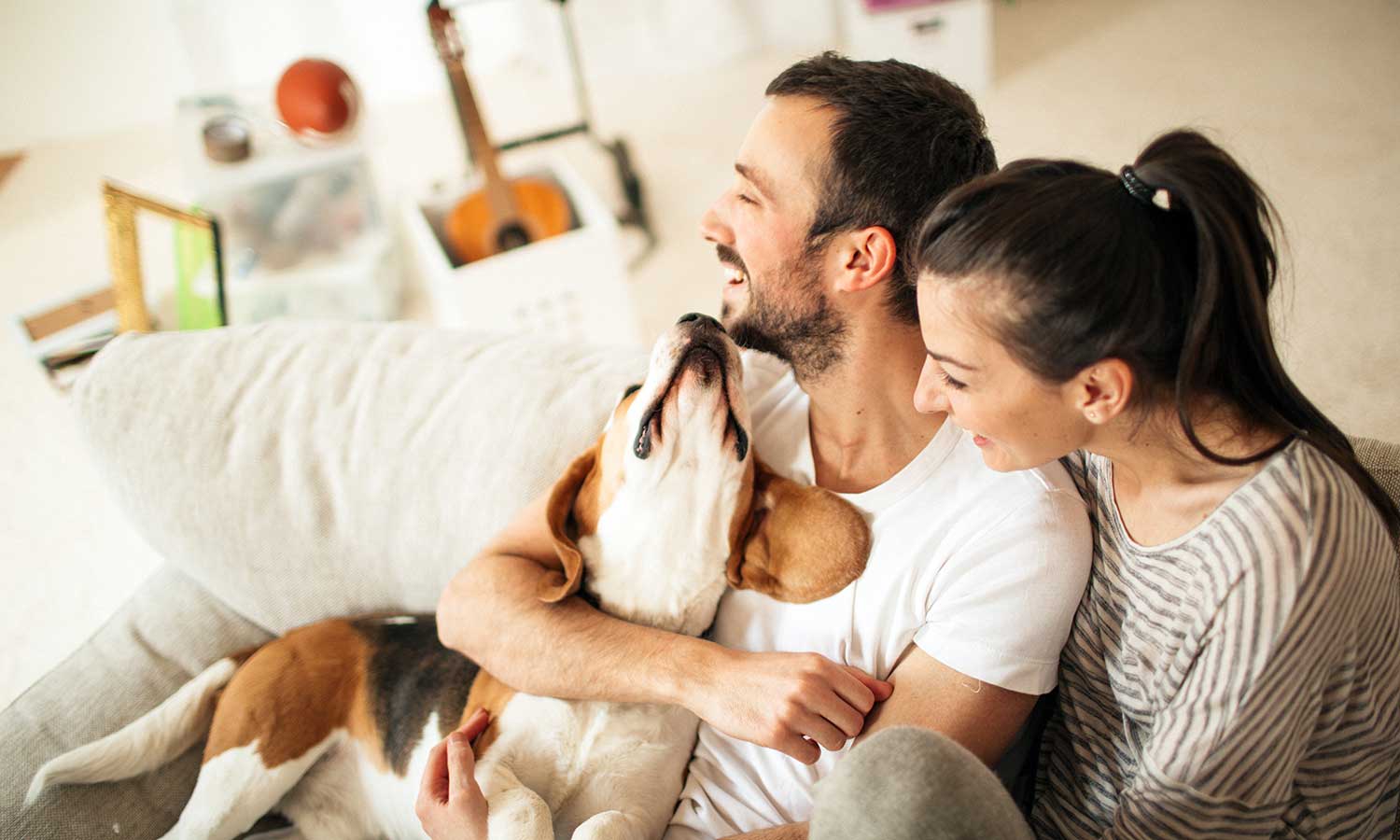 Family with their dog